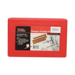 Trusa vulcanizare anvelope tubeless la rece cu snur 200mm, ac insertie, ac spirala, lubrifiant, cutter, chei imbus 32 piese X-TRA SEAL, DISUJ11 - Img 2
