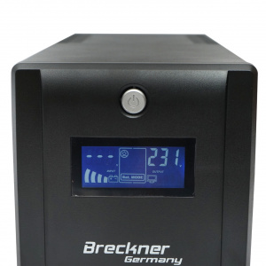 UPS 1000VA/600W cu baterii 2x7Ah si 4 prize shuko, LCD, USB, AVR, Cod: BK69765, Brand: BRECKNER GERMANY - Img 5