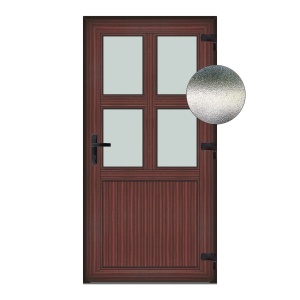 Usa Aruba, PVC & termopan, 90x200cm, mahon, dreapta, Klass, 7cm, 6 camere, sticla mata nisip alb