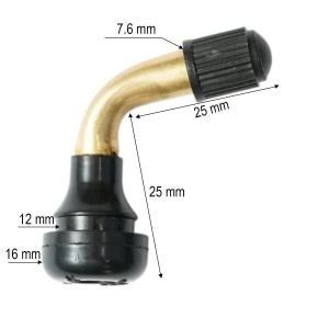 Valva roata tubeless 90 grade PVR50 pentru motociclete, scutere si trotinete, DISWL16