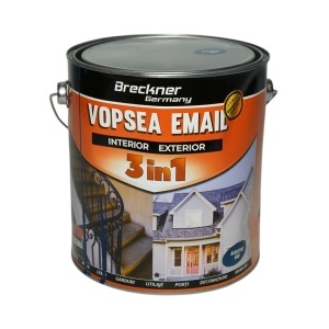 Vopsea email anticoroziva 3 in 1 albastru 680 pe baza de solvent 3.5L, direct pe rugina, interior si exterior Breckner Germany, BK89042