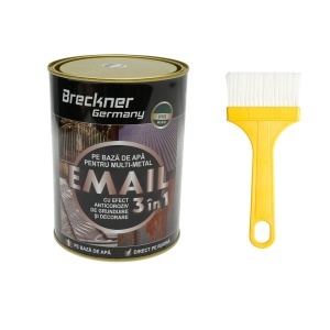 Vopsea email anticoroziva 3 in 1 pentru metal, direct pe rugina, pe baza de apa, verde 6016 2000g Breckner Germany, BK00224