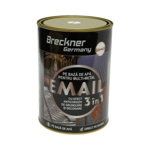 Vopsea email anticoroziva 3 in 1 pentru metal, direct pe rugina, pe baza de apa, alb mat 2000g Breckner Germany, BK00307 - Img 2