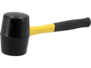 VOREL Ciocan de cauciuc 1 200 g mâner din fibră de sticlă 76 mm - Img 2