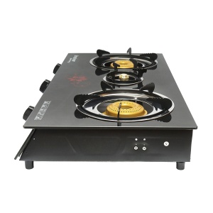 Aragaz, plita cu 3 arzatoare metalice 2.5KW, sticla securizata 700x380x94mm , Cod: BK78957, Marca: BRECKNER GERMANY - Img 3