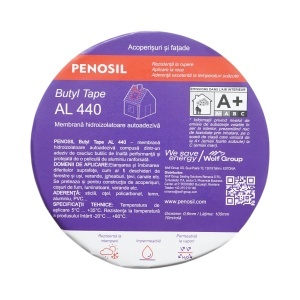 Banda butilica hidroizolanta autoadeziva cu folie de aluminiu 0.6x100mmx10m Butyl Tape AL 440 Penosil, PENOSIL, DISVD74 - Img 2