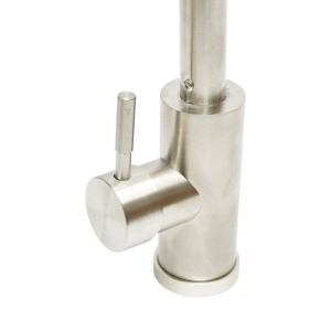 Baterie chiuveta bucatarie cu dus extractibil, arc flexibil, perlator 2 functii, inox satinat, aliaj zinc, furtunuri incluse, DISVM39 - Img 11