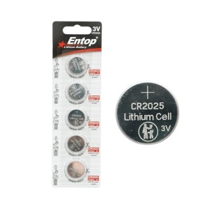 Baterie litiu CR2025 3V tip pastila 5 buc/set Entop, DISVN44