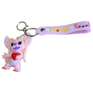 Breloc Lilo & Stitch Roz – Accesoriu Cute pentru Chei și Rucsacuri