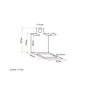 Brida arc dublu 50x7.7 33x33, UTB, BKIT3005 - Img 5