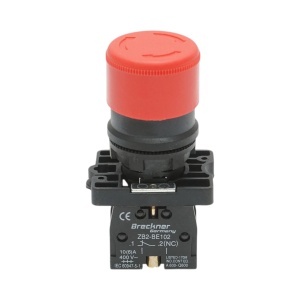 Buton comanda oprire de urgenta rosu cu deblocare prin rasucire 1NC, 400V/10A, 30mm LAY5 Breckner Germany, BRECKNER GERMANY, BK76471