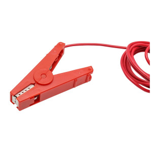 Cablu de racordare cu clema crocodil rosu pentru gard electric, Cod: DISCZ47 - Img 2