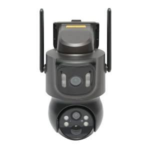 Camera supraveghere lentila duala 4 MP cu panou solar 7.6W, baterie 18650 incarcare rapida, WIFI 2.4 GHz, rotativa 360 grade PTZ cu senzor de miscare, detectie umana PIR, alarma, night vision si aplicatie iCSee, BRECKNER GERMANY, BK79703 - Img 3