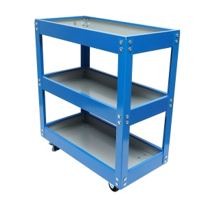 Carucior metalic pe roti cu 3 rafturi pentru scule 510x260x575mm, Cod: DISMC79 - Img 5