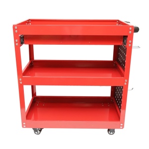 Carucior metalic pe roti cu 3 rafturi, suporti si sertar pentru scule 660x360x730mm, Cod: DISMC80 - Img 8