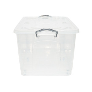 Cutie depozitare 80L cu capac si roti din plastic transparenta 725x470x360mm Cod: DISLK09, Breckner Germany - Img 2