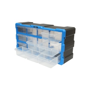 Cutie depozitare albastra din plastic modulara, 12 sertare 497x157x250mm, Cod: DISLN09, Brand: BRECKNER GERMANY - Img 5
