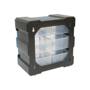Cutie depozitare albastra din plastic modulara, 6 sertare 267x157x262mm, Cod: DISLN08, Breckner Germany - Img 4