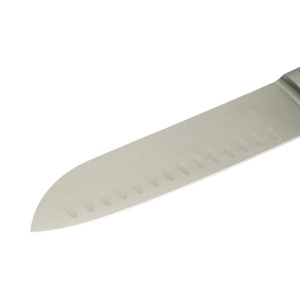 Cutit Santoku profesional 18cm, lama alveolata otel 5Cr15MoV, maner ABS negru Breckner Germany, AAA409 - Img 6