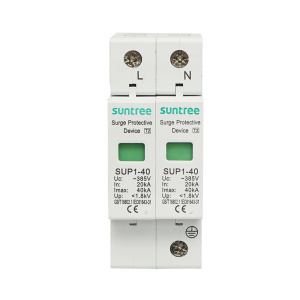 Descarcator la supratensiune cu semnalizare pentru sisteme fotovoltaice, 2P, SUP1-40, 385V, Cod: BK87394, Brand: SUNTREE - Img 1