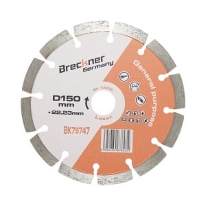 Disc diamantat segmentat 150x22.23mm, segment 10mm pentru caramida, beton, zidarie, boltari, piatra Breckner Germany, BRECKNER GERMANY, BK79747