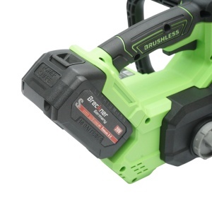 Drujba electrica profesionala cu 2 acumulatori 20V, 4Ah Li-ion, motor brushless, display digital LED, lama 12 inch (300mm) Breckner Germany, BK99684 - Img 10