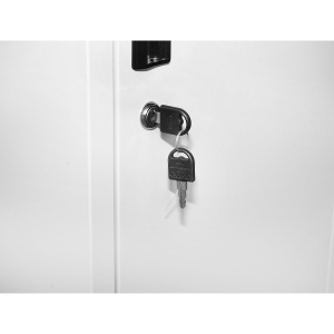 Dulap metalic fiset dublu tip vestiar 1800x450x380mm cu usa securizata, 2 rafturi, bara, oglinda si ventilatie, gri, Cod: BK92943, Brand: BRECKNER GERMANY - Img 7