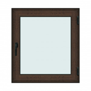 Fereastra 100x110cm, 1 canat, wenge (tabac), dreapta si rabatare, Klass, 7cm, 6 camere, 2 garnituri - Img 1