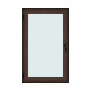 Fereastra 100x160cm, 1 canat, wenge (tabac), stanga si rabatare, Klass, 7cm, 6 camere, 2 garnituri