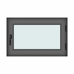 Fereastra 110x70cm, 1 canat, antracit, dreapta si rabatare, Klass, 7cm, 6 camere, 2 garnituri