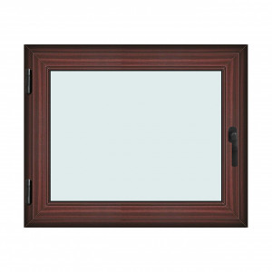 Fereastra 110x90cm, 1 canat, mahon, stanga si rabatare, Klass, 7cm, 6 camere, 2 garnituri - Img 1