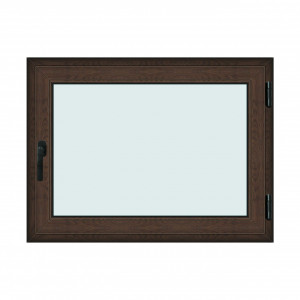 Fereastra 120x90cm, 1 canat, wenge (tabac), dreapta si rabatare, Klass, 7cm, 6 camere, 2 garnituri - Img 1