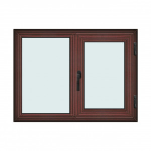 Fereastra 120x90cm, 2 canate, mahon, dreapta si rabatare, Klass, 7cm, 6 camere, 2 garnituri - Img 1