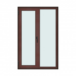 Fereastra 130x200cm, 2 canate, mahon, stanga si rabatare, Klass, 7cm, 6 camere, 2 garnituri