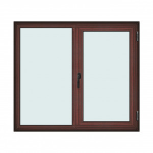 Fereastra 160x140cm, 2 canate, mahon, dreapta si rabatare, Klass, 7cm, 6 camere, 2 garnituri - Img 1