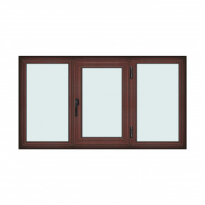 Fereastra 180x100cm, 3 canate, mahon, dreapta si rabatare, Klass, 7cm, 6 camere, 2 garnituri