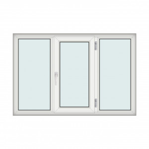 Fereastra 180x120cm, 3 canate, alb, dreapta si rabatare, Klass, 7cm, 6 camere, 2 garnituri - Img 1