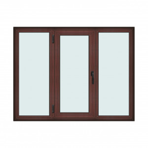 Fereastra 180x140cm, 3 canate, mahon, stanga si rabatare, Klass, 7cm, 6 camere, 2 garnituri