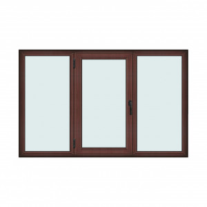 Fereastra 220x140cm, 3 canate, mahon, stanga si rabatare, Klass, 7cm, 6 camere, 2 garnituri - Img 1