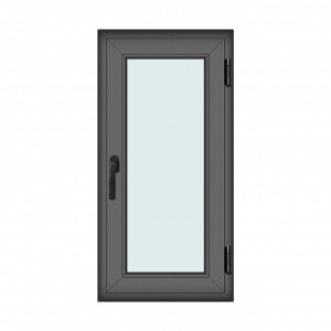Fereastra 60x120cm, 1 canat, antracit, dreapta si rabatare, Klass, 7cm, 6 camere, 2 garnituri - Img 1