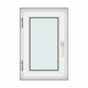 Fereastra 60x90cm, 1 canat, alb, stanga si rabatare, Klass, 7cm, 6 camere, 2 garnituri