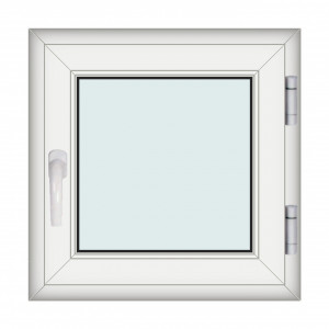 Fereastra 70x70cm, 1 canat, alb, dreapta si rabatare, Klass, 7cm, 6 camere, 2 garnituri