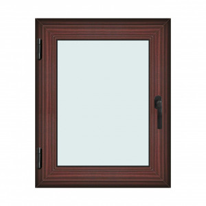 Fereastra 80x100cm, 1 canat, mahon, stanga si rabatare, Klass, 7cm, 6 camere, 2 garnituri - Img 1