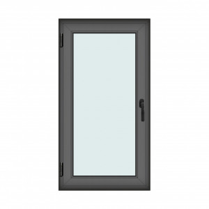 Fereastra 80x150cm, 1 canat, antracit, stanga si rabatare, Klass, 7cm, 6 camere, 2 garnituri