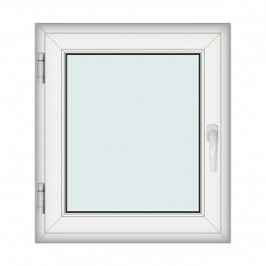 Fereastra 80x90cm, 1 canat, alb, stanga si rabatare, Klass, 7cm, 6 camere, 2 garnituri