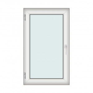 Fereastra 90x150cm, 1 canat, alb, stanga si rabatare, Klass, 7cm, 6 camere, 2 garnituri - Img 1