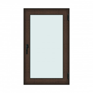 Fereastra 90x150cm, 1 canat, wenge (tabac), dreapta si rabatare, Klass, 7cm, 6 camere, 2 garnituri