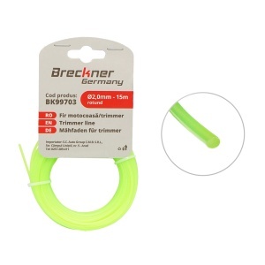 Fir rotund pentru motocoasa 2 mm x 15 m Breckner Germany, BRECKNER GERMANY, BK99703