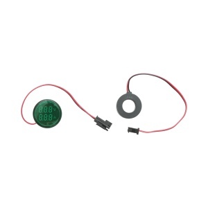 Indicator digital ampermetru si voltmetru LED verde 0-100A/50-500V AC Ø 22mm Breckner Germany, BRECKNER GERMANY, BK76671 - Img 2