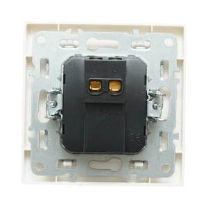Intrerupator simplu alb incastrat 220V, 10AX, ABS 80x80mm, DISRP24 - Img 3